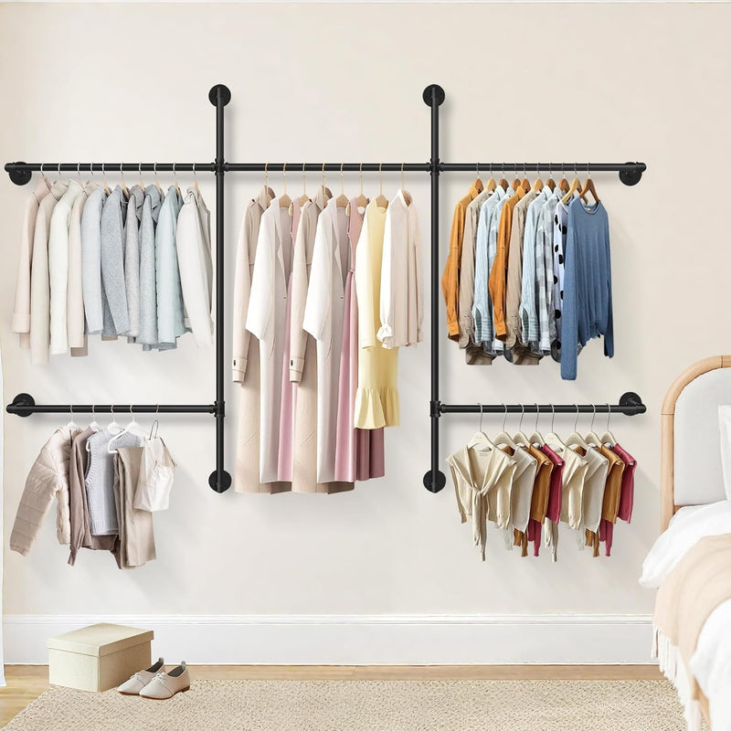 Industrial Pipe Clothing Rack