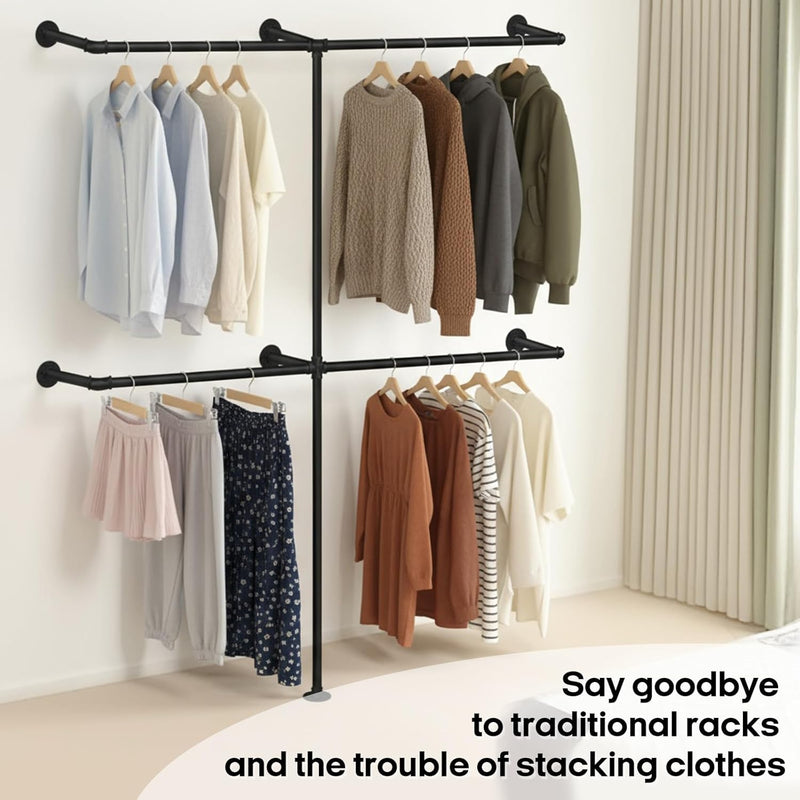 Industrial Pipe Clothing Rack