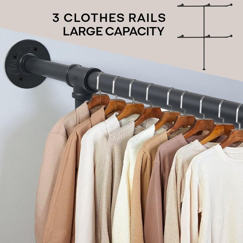 Industrial Pipe Clothing Rack