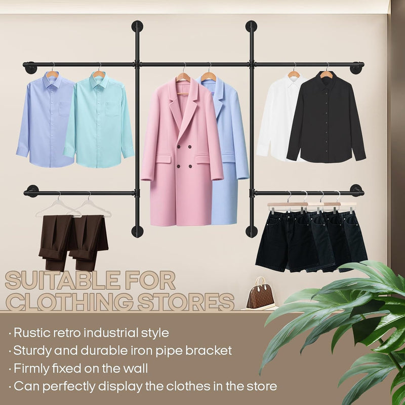 Industrial Pipe Clothing Rack