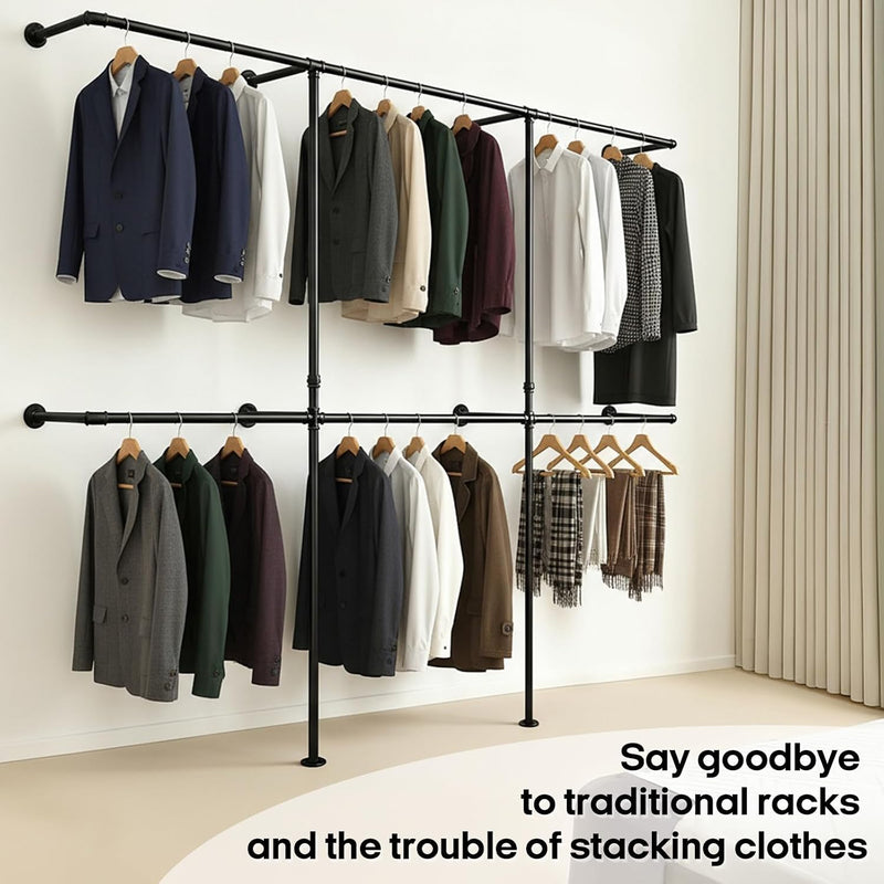Industrial Pipe Clothing Rack