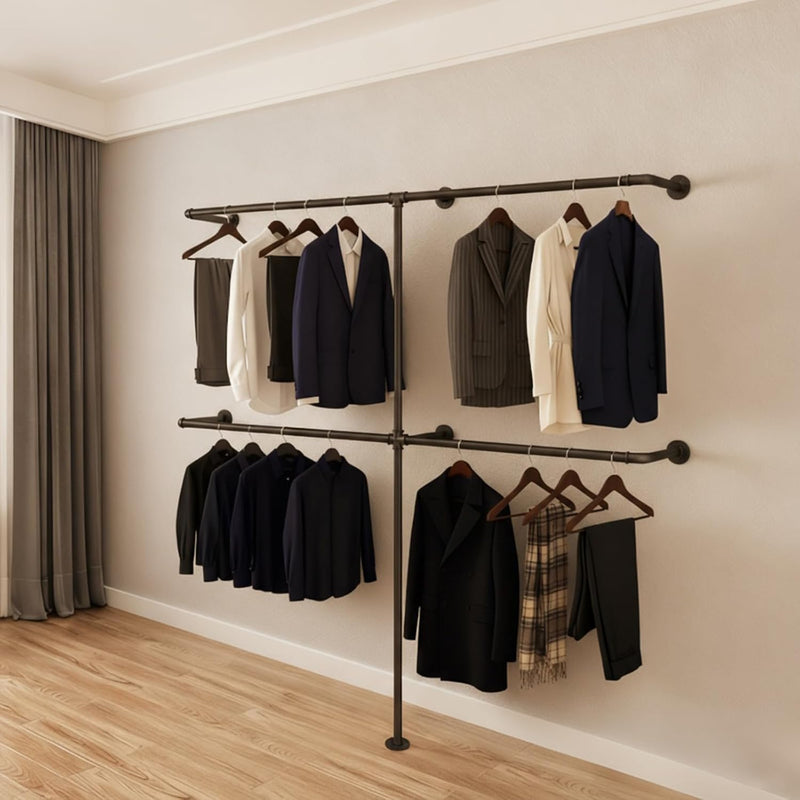 Industrial Pipe Clothing Rack