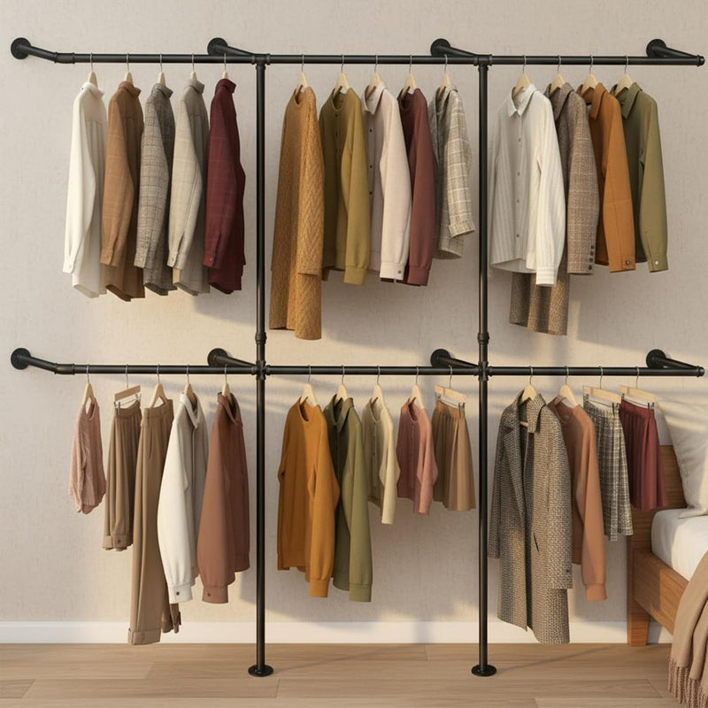 Industrial Pipe Clothing Rack