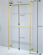 Industrial Pipe Clothing Rack Wall Mounted Iron Garment