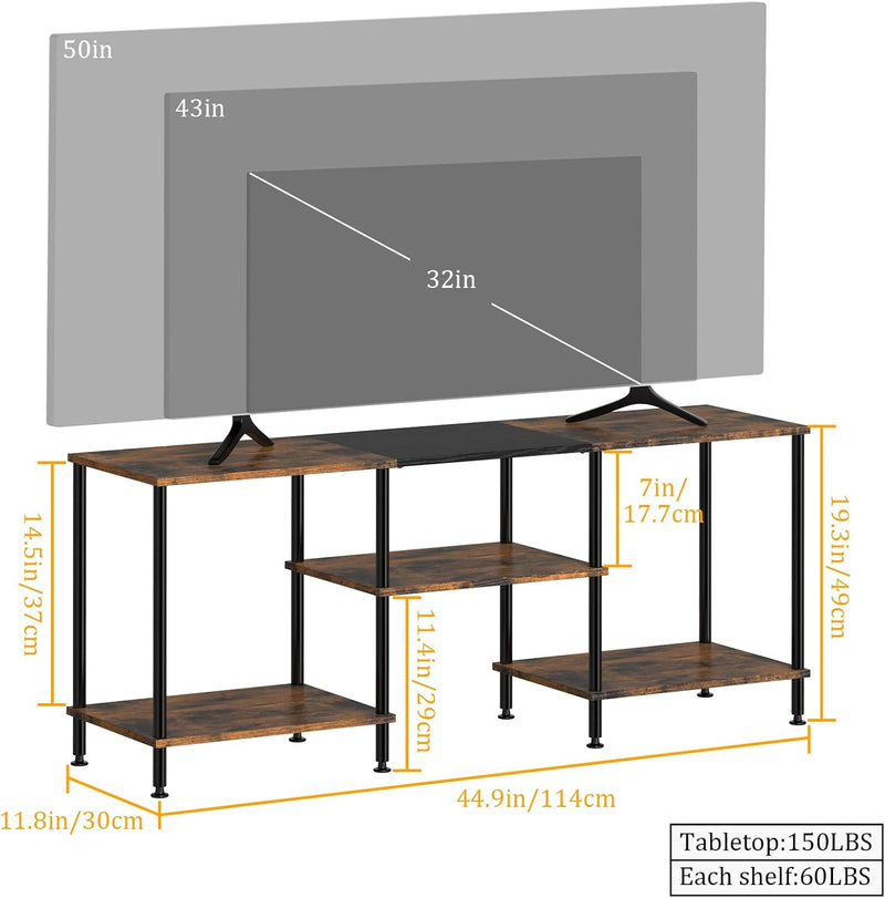 Industrial Shelf TV Furniture Piece Table