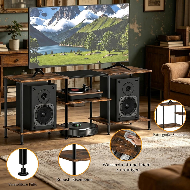 Industrial Shelf TV Furniture Piece Table