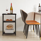 Industrial Side Table End Nightstand 3-Tier Storage Shelves