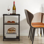 Industrial Side Table End Nightstand 3-Tier Storage Shelves