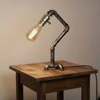 Industrial Steampunk Pipe Table Lamp Vintage Retro Desk