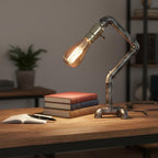 Industrial Steampunk Pipe Table Lamp Vintage Retro Desk