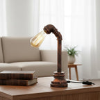 Industrial Steampunk Pipe Table Lamp Vintage Retro Desk