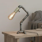 Industrial Steampunk Pipe Table Lamp Vintage Retro Desk