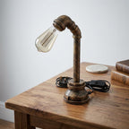 Industrial Steampunk Pipe Table Lamp Vintage Retro Desk