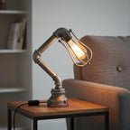 Industrial Steampunk Pipe Table Lamp Vintage Retro Desk