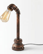 Industrial Steampunk Pipe Table Lamp Vintage Retro Desk