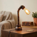 Industrial Steampunk Pipe Table Lamp Vintage Retro Desk
