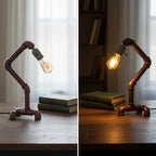 Industrial Steampunk Pipe Table Lamp Vintage Retro Desk