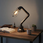 Industrial Steampunk Pipe Table Lamp Vintage Retro Desk