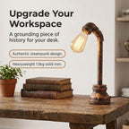 Industrial Steampunk Pipe Table Lamp Vintage Retro Desk