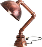 Industrial Steampunk Pipe Table Lamp Vintage Retro Desk