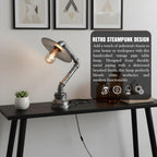 Industrial Steampunk Pipe Table Lamp Vintage Retro Desk