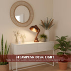 Industrial Steampunk Pipe Table Lamp Vintage Retro Desk