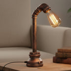 Industrial Steampunk Pipe Table Lamp Vintage Retro Desk