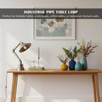 Industrial Steampunk Pipe Table Lamp Vintage Retro Desk