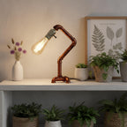 Industrial Steampunk Pipe Table Lamp Vintage Retro Desk