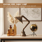 Industrial Steampunk Pipe Table Lamp Vintage Retro Desk