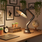 Industrial Steampunk Pipe Table Lamp Vintage Retro Desk