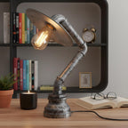 Industrial Steampunk Pipe Table Lamp Vintage Retro Desk