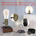 Industrial Table Lamp Dimmable Steampunk Desk Vintage Bedside