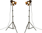 Industrial Tripod Floor Lamp Stand Lights 5m Cable