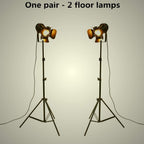 Industrial Tripod Floor Lamp Stand Lights 5m Cable