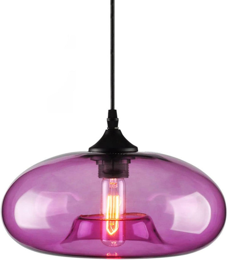 Industrial Vintage Colourful Glass Pendant Light Retro Loft
