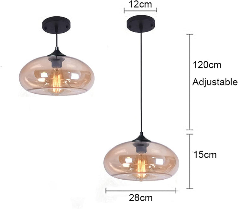 Industrial Vintage Colourful Glass Pendant Light Retro Loft