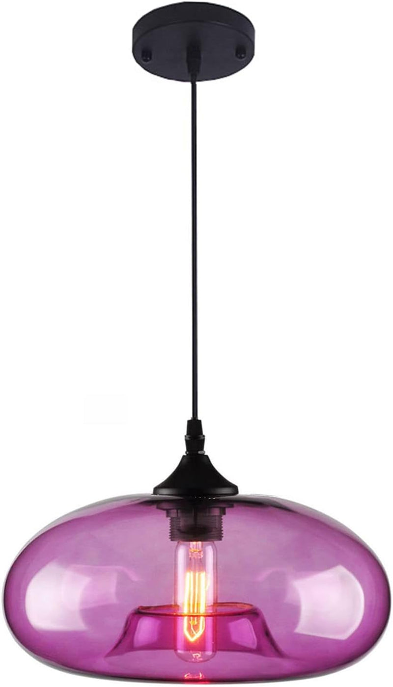 Industrial Vintage Colourful Glass Pendant Light Retro Loft
