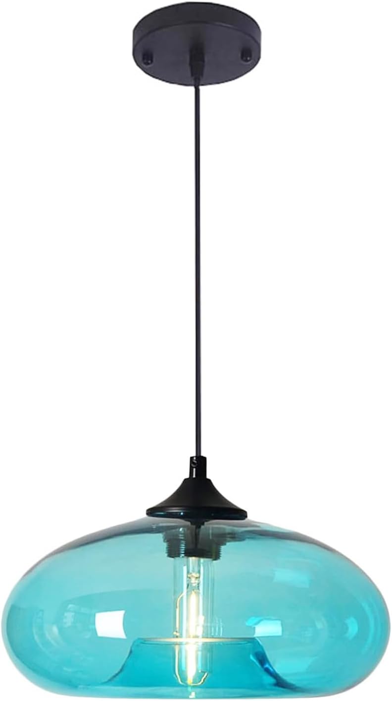Industrial Vintage Colourful Glass Pendant Light Retro Loft