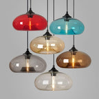 Industrial Vintage Colourful Glass Pendant Light Retro Loft