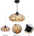 Industrial Vintage Colourful Glass Pendant Light Retro Loft