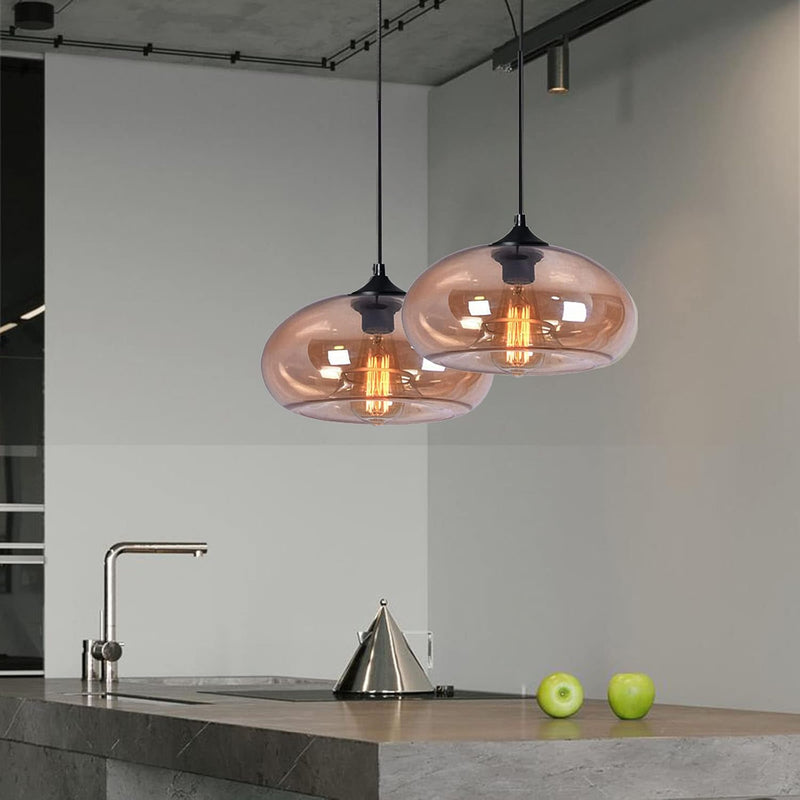Industrial Vintage Colourful Glass Pendant Light Retro Loft