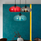 Industrial Vintage Colourful Glass Pendant Light Retro Loft