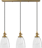 Industrial Vintage Loft Bar Chandelier Bell Clear Glass