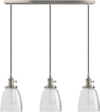Industrial Vintage Loft Bar Chandelier Bell Clear Glass