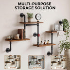 Industrial Vintage Pipe Shelf Desin Gbookshelf Diy Shelving