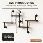 Industrial Vintage Pipe Shelf Desin Gbookshelf Diy Shelving
