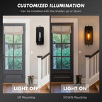 Industrial Wall Lights Sconce Lighting Metalglass (Set of 2)