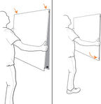 Infinity Frameless Magnetic Whiteboard 900 X 600MM 90