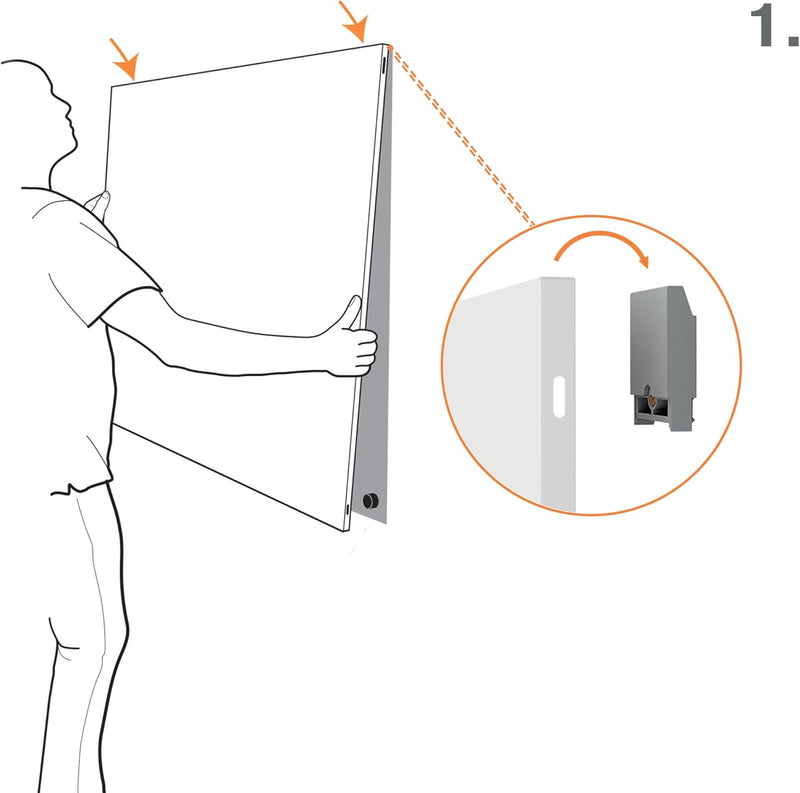 Infinity Frameless Magnetic Whiteboard 900 X 600MM